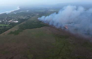 Incendio forestal en Natural Lagunas de Cabarete y Goleta