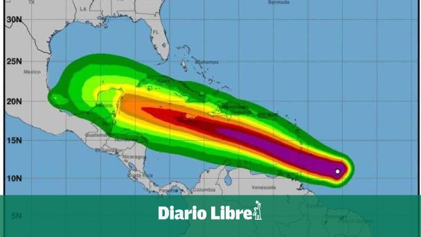 Onamet: huracán Beryl cerca de Santo Domingo en mañana del martes